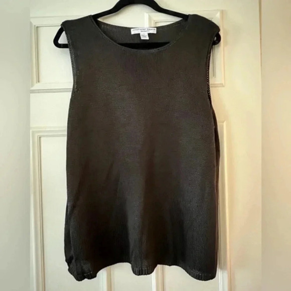 Josephine Chaus Tops - Josephine Chaus.  Dark Olive Knit Tank.  Size 2-Size conversion 18/20